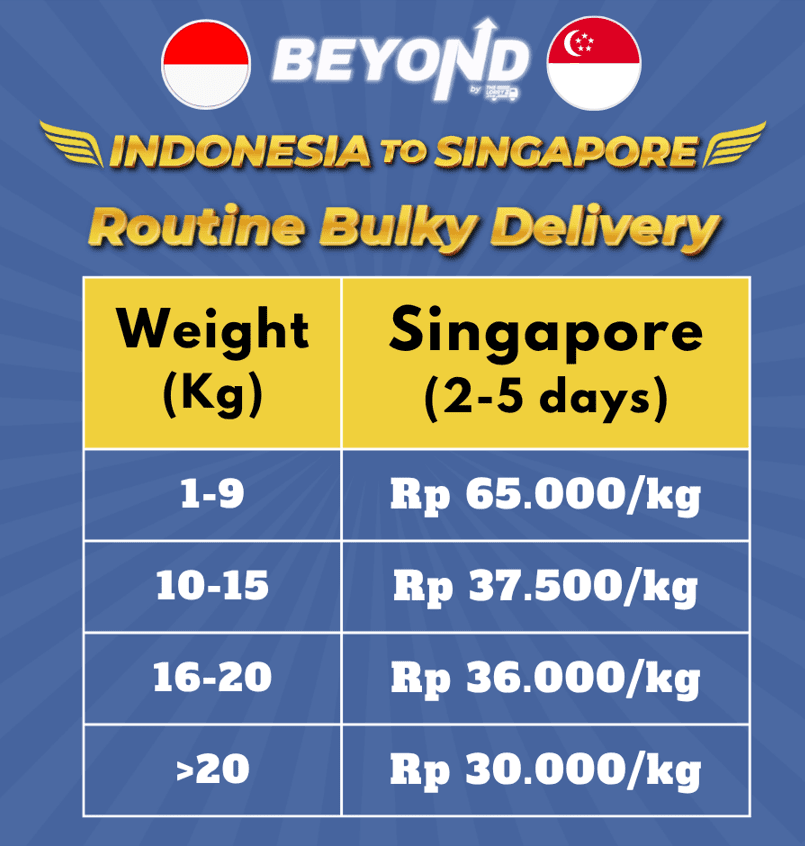 kirim paket ke Singapore