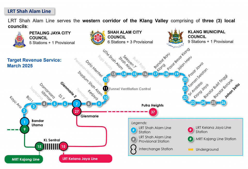 LRT3 Shah Alam, LRT Selangor, Lori Sewa Selangor, Lori Sewa, LRT Route, Lrt3 Map