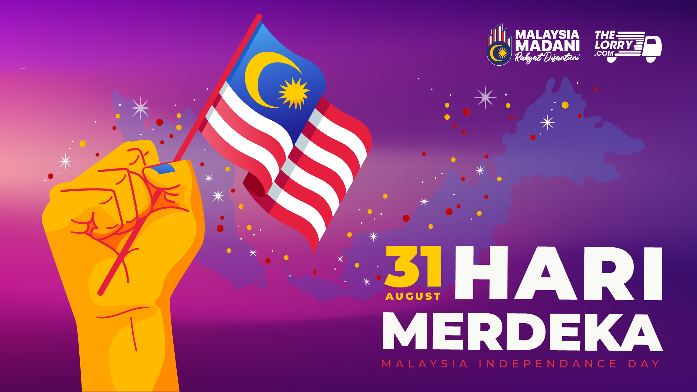 Merdeka, Merdeka 2025, Hari Kebangsaan, Hari Kebangsaan Malaysia, Merdeka Malaysia, 31 Ogos, TheLorry, Selamat Hari Kebangsaan