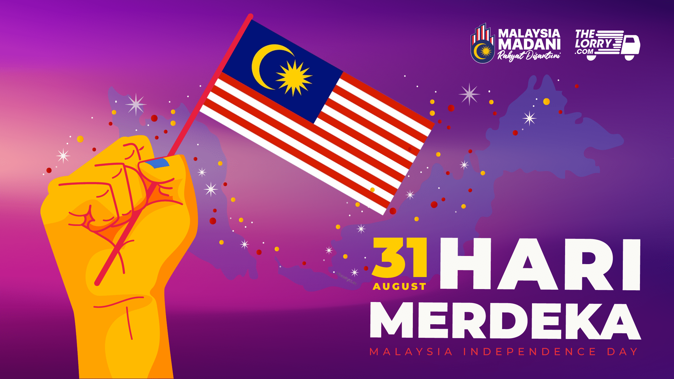 Merdeka, Merdeka 2025, Hari Kebangsaan, Hari Kebangsaan Malaysia, Merdeka Malaysia, 31 Ogos, TheLorry, Selamat Hari Kebangsaan