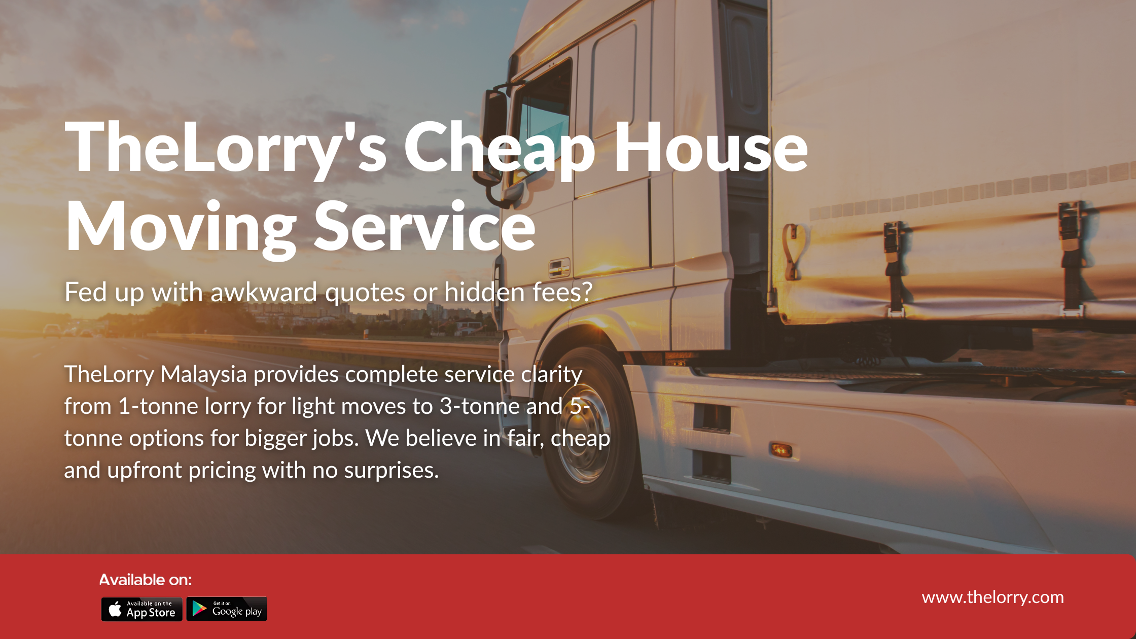 The Lorry's Cheap House Moving Package